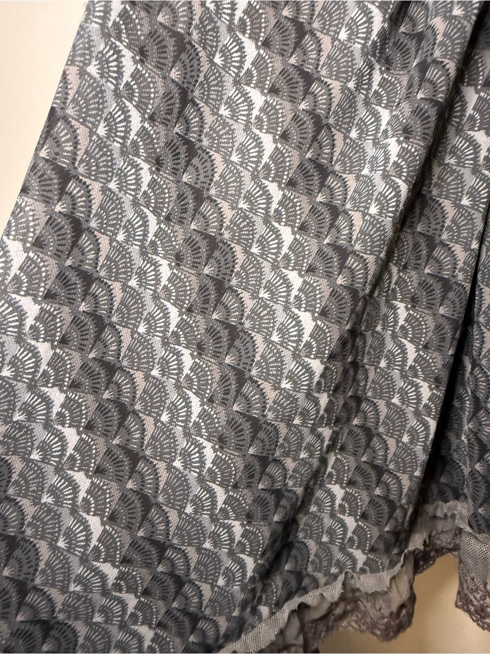 Free People Gray Lace-Trim V-Neck Tank - Picture 2 of 4